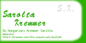 sarolta kremmer business card